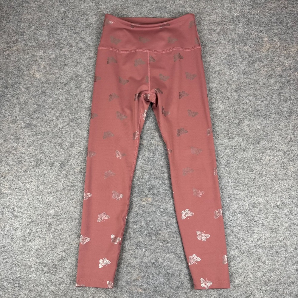 Beyond Yoga Butterfly Shine High Waist Midi Leggings 25" Pink Womens Small S